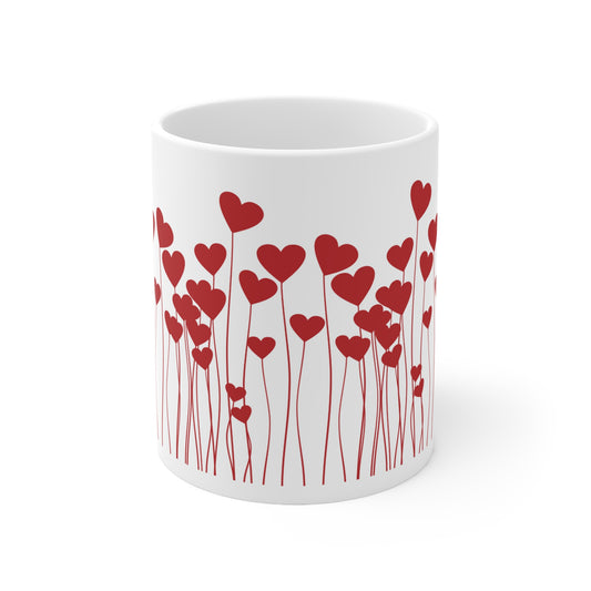 Valentine's day Hearts Ceramic Mug 11oz